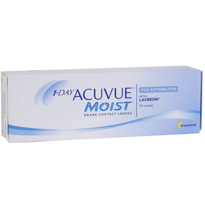 LENTES DE CONTACTO ACUVUE MOIST 1 DAY TORICO PARA ASTIGMATISMO