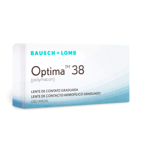 LENTE DE CONTACTO ANUAL OPTIMA 38 PARA MIOPÍA E HIPERMETROPÍA (1 LENTE)