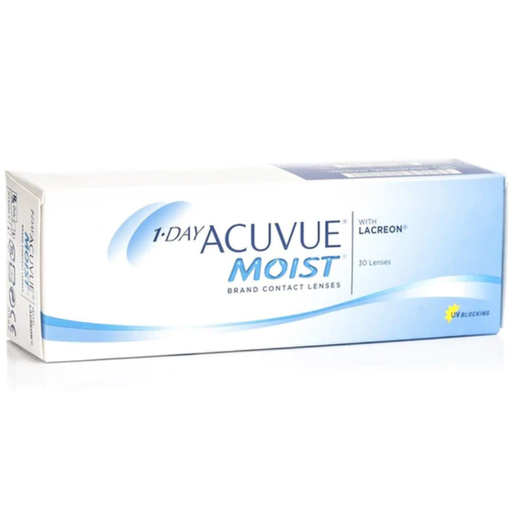 LENTES DE CONTACTO ACUVUE MOIST 1 DAY ESFERICO PARA MIOPÍA E HIPERMETROPÍA